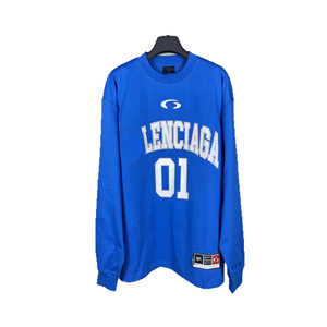 Versión Correcta Paris SS25 Nueva Camiseta de Baloncesto Marca <span class=keywords><strong>B</strong></span> con Diseño de Letras Bordadas, Estilo Casual Holgado, Unisex, Manga Larga, Algodón - Product Image 5
