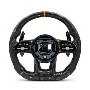 พวงมาลัยหุ้มหนังคาร์บอนสำหรับ Mercedes Benz E Class W211 W212 W213 W166 W166 C292 W204 W205 <span class=keywords><strong>C43</strong></span> C63 GLE63 <span class=keywords><strong>AMG</strong></span> - Product Image 1