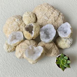 Cristal de Cuarzo Natural en Bruto, Geoda de Ágata Blanca Druzy, Piedra Semipreciosa Transparente Sin Abrir para Sanación y Regalo - Product Image 2