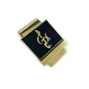 factory custom metal spring travel masonic blank gold silver stainless steel metal money clip men