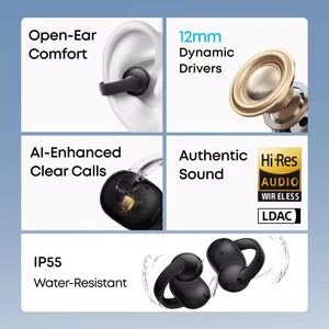 หูฟังไร้สาย SoundCore C50i แบบหนีบหู ดีไซน์ FlexiClip มาตรฐาน IP55 เชื่อมต่อบลูทูธ แบตเตอรี่ใช้งานได้ยาวนาน หูฟัง AI Air Conduction สำหรับออกกำลังกาย - Product Image 5