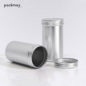 Flacon rond en aluminium de 100 ml (43*86 mm) en stock pour vitamines, comprimés, capsules - Vente en gros de boîtes métalliques pour médicaments et produits de santé - Product Image 1