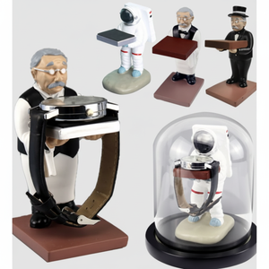 Jaken Alfredo scultura maggiordomo elegante orologio Stand - Product Image 1