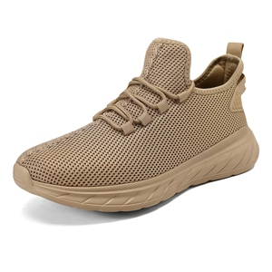 Chaussures de sport respirantes et confortables pour hommes, à lacets, blanc, noir, marron, tailles 40-47, semelle intérieure légère en EVA, bout fermé, à enfiler, printemps - Product Image 6