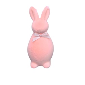 DAMAI Luxury Easter Bunny Party Supplies Flocked Rabbit Tabletop Centerpiece Spring Home Office <b>Table</b> <b>Birthday</b> Decoration - Product Image 6