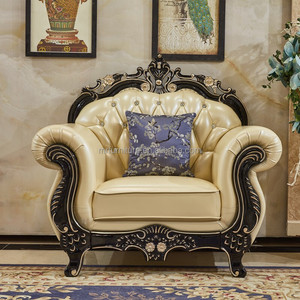 Bộ ghế <span class=keywords><strong>sofa</strong></span> da thật Châu Âu cao cấp, khung gỗ nguyên khối, chạm khắc thủ công, dành cho phòng khách, khách sạn và biệt thự - Product Image 6