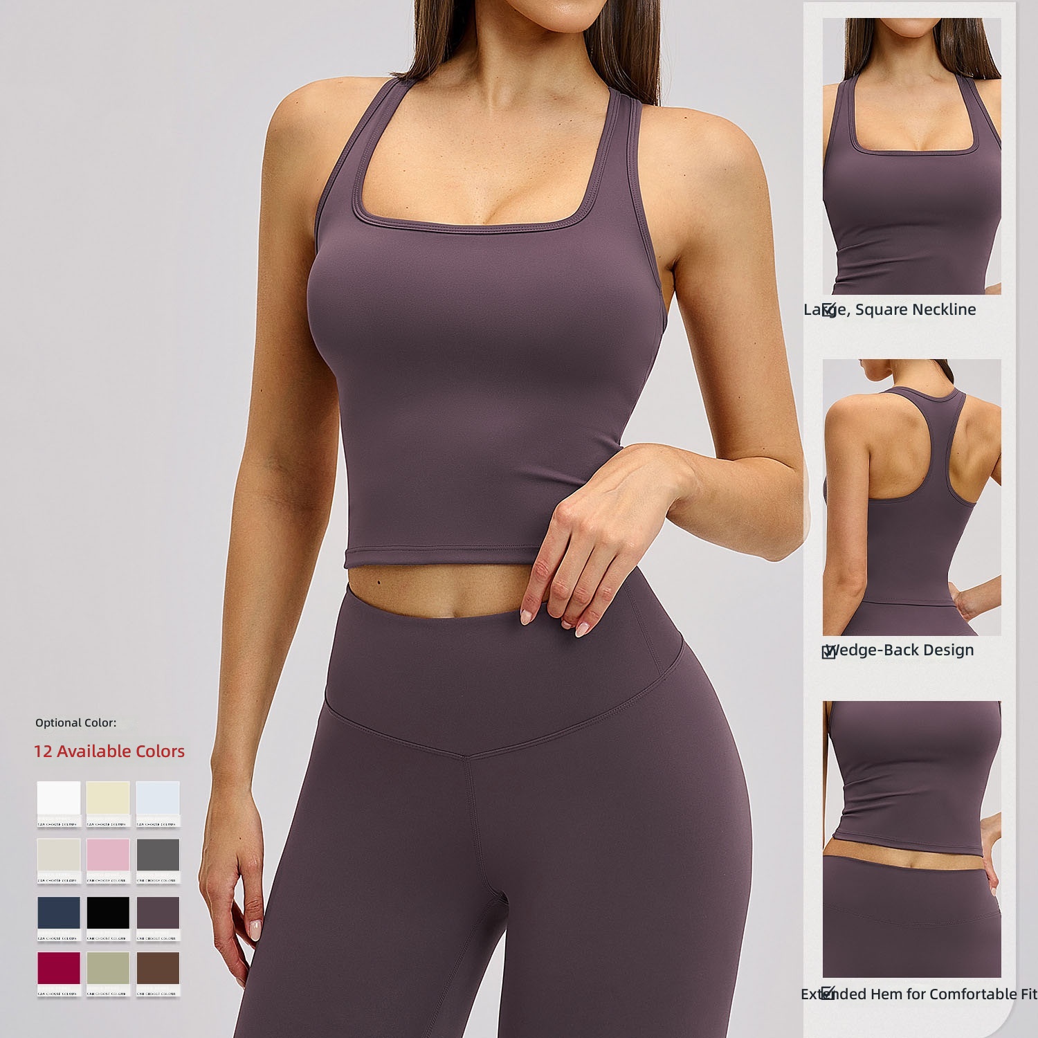 Women's Brushed Racerback Sports Tank Top Quick Dry Slim Fit Yoga Vest Running Workout Gym Fitness Sleeveless Activewear Gymwea