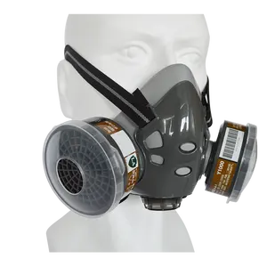 Direct Sale Half Full Face Rubber Particulate Respirator with Double Filters Gas Mask Suitable for all occasions
