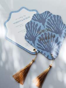 Invitations de mariage personnalisées, carte découpée à la forme ondulée unique avec enveloppe, invitation de mariage luxueuse en relief pour la mariée moderne - Product Image 4