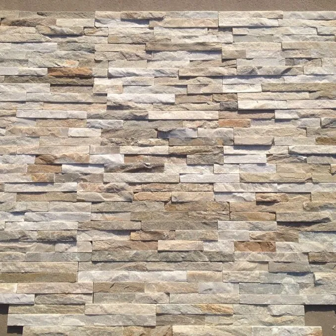 Natuurlijke Crème Kwartsiet Muur Clading Decoratieve Stackstone Ledgestone Culturele Steen Voor Verkoop