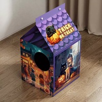 Schloss Thema Wellpappe Faltbare Cat House Box Revolver Türme