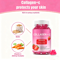 Gummies personnalisées à la pectine de fruits, au collagène, à la vitamine C, à la biotine et au glutathion pour la santé des cheveux et de la peau des adultes