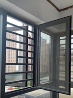 Fenêtres et portes en aluminium pour maisons, grand puits de lumière coulissant avec verre blindé, auvent en aluminium, fenêtre à double vitrage
