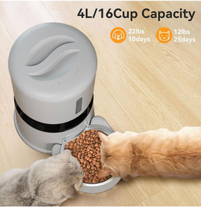 Comedero Inteligente para Mascotas con Batería, Tazón de Comida para Gatos de 4L, Dispensador de Comida para Mascotas Ecológico con Temporizador y Pantalla Táctil - Product Image 6