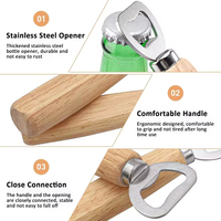 Ouvre-bouteille en bois durable et portable, logo personnalisé, différents styles, ouvre-bouteille à bière
