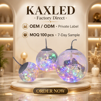 Boule transparente 3D avec guirlande lumineuse LED RGB, lampe suspendue pour arbre, guirlande de rue pour décoration extérieure de jardin, mariage, club, hôtel