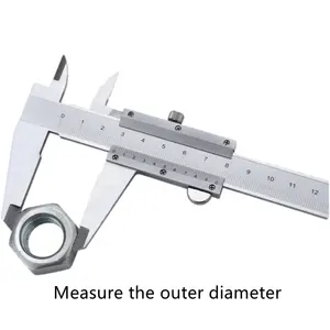 Herramienta de medición calibrador Vernier 0-150mm 0-200mm 0-300mm métrico Imperial Acero inoxidable acero al carbono calibradores de alta precisión