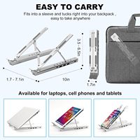 Support d'extension pliable en alliage d'aluminium pour ordinateur portable Dissipation de la chaleur USB Desktop RGB Backlit Tablet Stand