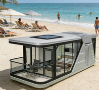 Maison mobile capsule spatiale en panneaux sandwich d'acier, villa, usage commercial, étanche, conception personnalisée, vente en gros, directement de l'usine