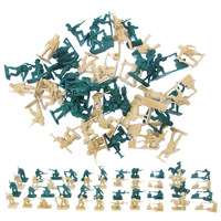 Figura de Soldado y Caballo de Guerra de Plástico de 5 cm, Modelo Militar de la Segunda Guerra Mundial, Juguete Militar para Niños, Modelo 51c, Embalaje en Caja con Soporte para Tarjetas