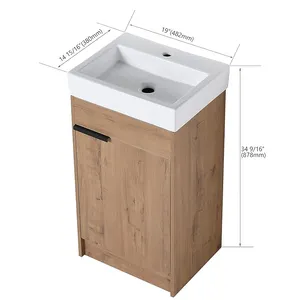 White Color bathroom Vanity Two Side Cabinets 3200c