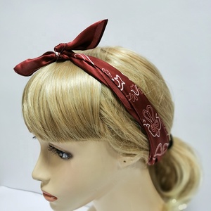 Sciarpa di <span class=keywords><strong>seta</strong></span> quadrata in raso di <span class=keywords><strong>seta</strong></span> rossa Paisley elegante primavera primavera stampa digitale donna - Product Image 6