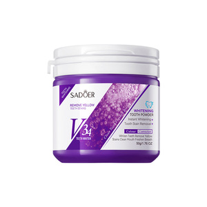 Polvo Dental Blanqueador Natural con Sabor a Menta <span class=keywords><strong>V34</strong></span>, <span class=keywords><strong>Corrector</strong></span> de Color Púrpura Avanzado para Eliminar Manchas Superficiales Persistentes y Tonos Amarillos Opacos - Product Image 1