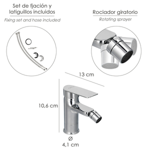 Bidet monocomando "Hamburgo" con cartuccia in ceramica O/ 35 mm. - Product Image 2