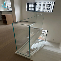 Système de balustrade de balcon en verre en alliage d'aluminium avec verre trempé, installation facile