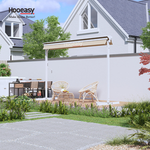 Auvent rétractable <span class=keywords><strong>manuel</strong></span> autoportant <span class=keywords><strong>double</strong></span> face Hooeasy pour jardin extérieur, protection solaire UV - Product Image 4