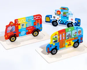 רכבת מסלול שילוב חינוכי לקיד 3D צעצוע לגיל רך קטן בלוק בובת בית על מכירה