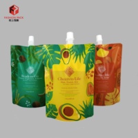 Recharge en plastique écologique personnalisée pochettes de liquide recyclables pour liquide 250ml sac à bec debout