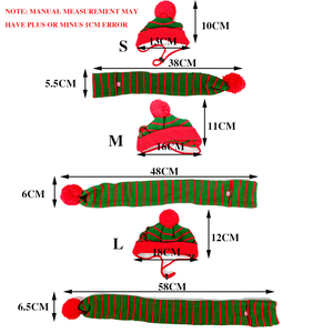 Wankalk قبعة وشاح للحيوانات الأليفة الدافئة الحياكة للجرو والكلاب والقطط منتجات الشتاء المستدامة حقيبة Opp للخريف والشتاء مطبوعة للربيع - Product Image 6