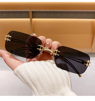 Lunettes de soleil carrées sans monture en métal UV400, tendance, confortables, durables, nouveau style 2026, unisexe, femmes, hommes