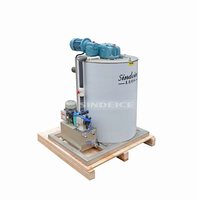Machine à glace en flocons SINDEICE 1t 1.5t 2t 2.5t, évaporateur à glace en tambour pour le refroidissement du poisson, prix usine chinois en promotion