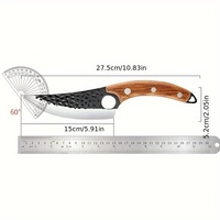 Échantillon Gratuit Couteau de Chef Dragon Japonais de 6 Pouces JYTD83 Couteau à Désosser Fait Main Blank Kochmesser avec Étui