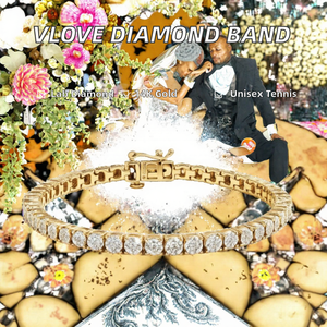 กำไลข้อมือเพชร VLOVE Lab Grown Diamond แบบ 4 ขา ขนาด 3 มม. ยาว 7 นิ้ว ทองคำแท้ 14K สีเหลือง สำหรับทั้งชายและหญิง  งานสั่งทำพิเศษ พร้อมใบรับรอง - Product Image 2