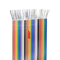 Cable Plano de Cobre Flexible de Alta Calidad 28AWG UL21311 Frpe, Cable Plano Arcoíris
