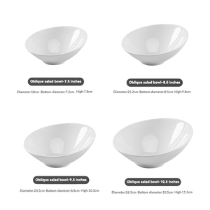 High Quality White Ceramic Soup Salad <b>Bowl</b> Large <b>Porcelain</b> Dish Factory Customizable Fruit Wedding Occasions Modern Nordic Safe - Product Image 2
