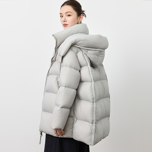 <span class=keywords><strong>Parka</strong></span> pour <span class=keywords><strong>femme</strong></span> Bechance style canadien haut de gamme, mi-longue, en duvet, nouveau modèle tendance, style nuage, à capuche, coupe ample et duveteuse - Product Image 1