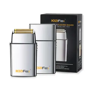 2024 KooFex alat cukur Mini Foil 8500 RPM, mesin cukur pisau ganda 0mm dapat diisi ulang