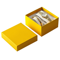 Boîte à montre carrée de haute qualité, design personnalisé, revêtement UV, laminage mat, gaufrage, carton recyclable, boîte cadeau pour bijoux