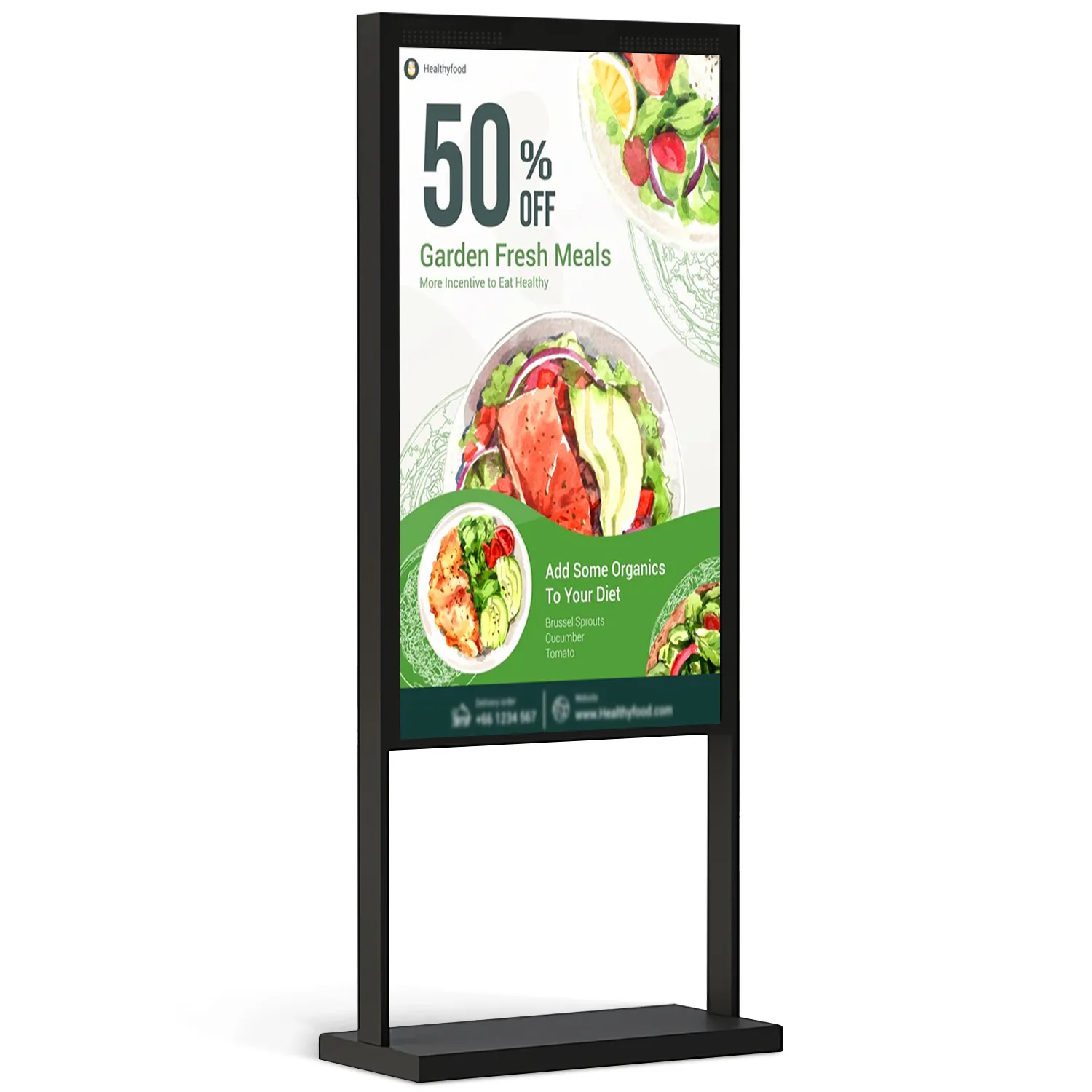Customized Commercial shop digital display screen Electronic High-brightness system LCD window advertising totem