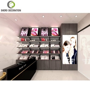 Exhibidor de Piso Moderno Personalizado, Mueble de Exhibición de Cosméticos con Cajón para Salón de Uñas o Tienda de Cosméticos - Product Image 2