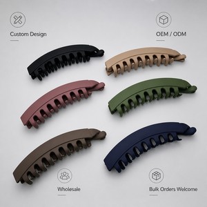 Shily&OS Fermagli per capelli opachi a croce e a banana, Fermacoda verticale grande, Clip a ganascia di squalo per coda alta da donna, All'ingrosso - Product Image 1