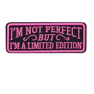 Nouveau patch brodé thermocollant rose vif avec inscription « Jésus Prière Croyance Je ne suis pas parfait mais je suis» édition limitée - Product Image 5