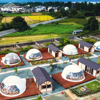 Dôme géodésique 5 étoiles Glamping Dome Hotel Luxury Business Solution pour toutes les saisons