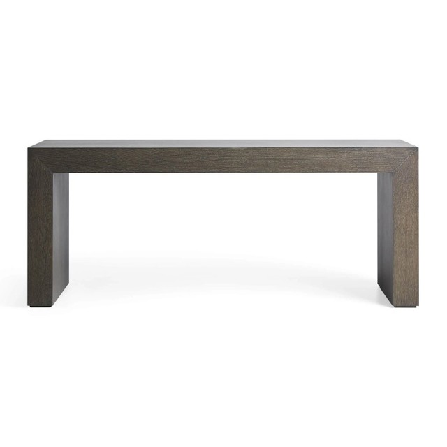 Modern Living Room Furniture Smooth Surface Solid Wood Antique Oak Veneers Console Table for Sofa