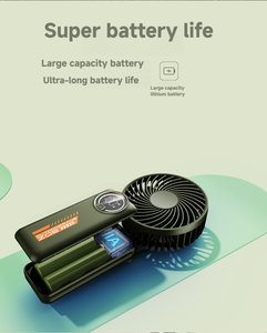 Ventilador portátil de alta velocidad, mini ventilador portátil, batería recargable de 1200 mAh, carga rápida USB-C, ventilador para oficina, viajes, hogar - Product Image 2