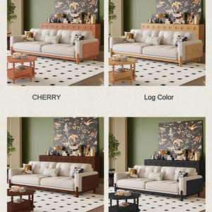 थोक मूल्य हल्के लक्जरी कपड़े अच्छी गुणवत्ता ठोस लकड़ी फ्रेम आरामदायक आधुनिक अनुचर लक्जरी लिविंग रूम फर्नीचर सोफा - Product Image 4